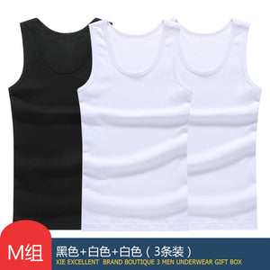 Hot Sale 3pcs / 100% Cotton Mens Sleeveless Tank Top Solid Muscle Vest Undershirts O-neck Gymclothing Tees Whorl Tops | TageUnlimited
