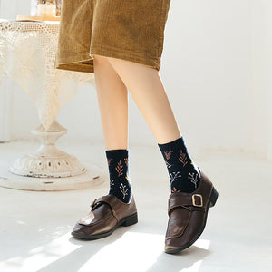 Woman Socks Japanese Style Print Girls Sweet Long Socks Korean Fashion Cotton Soft Harajuku Retro Vintage Streetwear Crew Socks | TageUnlimited