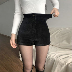 Sexy Black PU Fashion Casual Summer Shorts Women Clothing Faux Leather Goth High Waisted Womens Shorts Y2k Hot Woman Short Pants | TageUnlimited