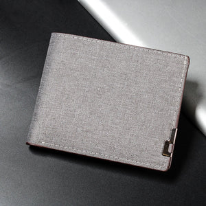Denim Wallets Purses Men Women Inserts Business Foldable Cowhide Wallet Picture Coin Purse Slim Money Credit ID Cards Holder Bag | TageUnlimited