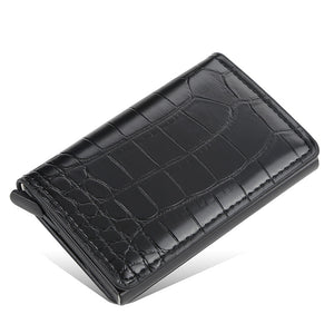 Credit Card Holder Wallet Men Women RFID Aluminium Bank Cardholder Case Vintage Leather Wallet with Money Clips | TageUnlimited
