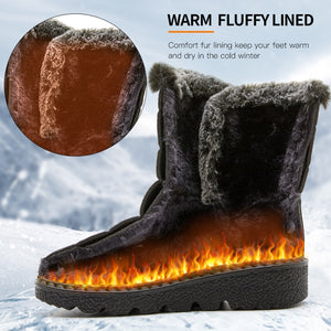 Waterproof Winter Boots for Women  New Faux Fur Long Plush Snow Boots Woman Platform Ankle Boots Warm Cotton Couples Shoes | TageUnlimited
