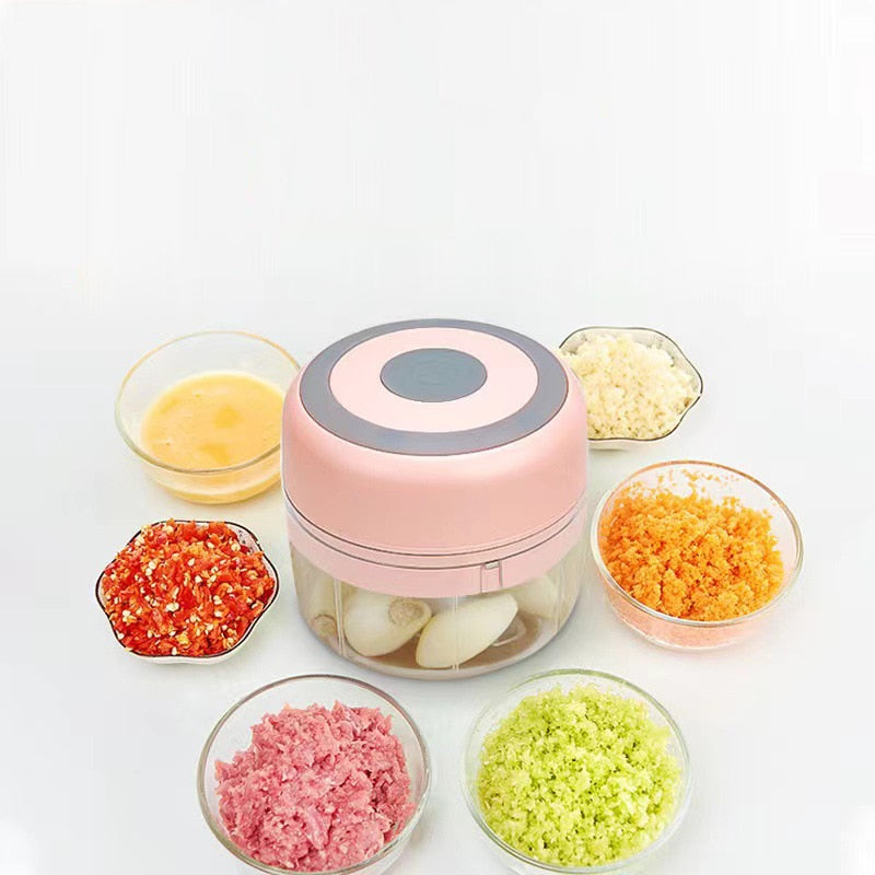 Mini Electric Garlic Grinder Chili Vegetable Chopper 100/250ML Wireless Portable Mixer Machine Crusher Kitchen Blender | TageUnlimited