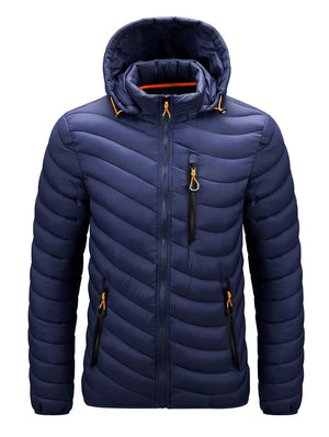 Warm Jacket Men Windbreaker  New Spring Autumn Hooded Parkas Men Fashion Casual Lightweight Cotton Padded Jacket Coat Male | TageUnlimited
