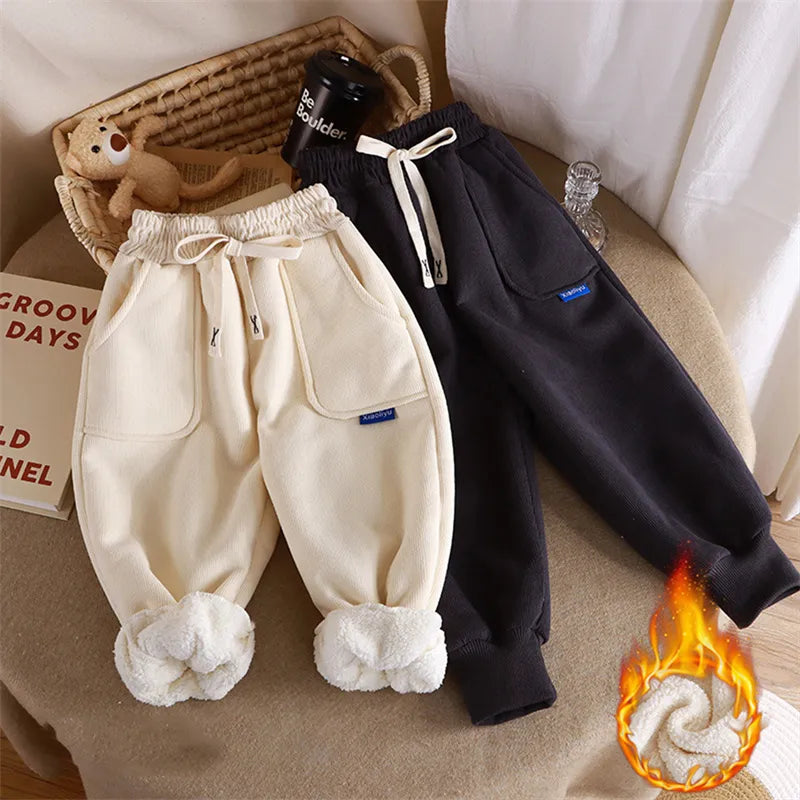 Velvet Pants Kids Children'S Sports Pants Winter Autumn Boys Girls Long Cotton Corduroy Thick Casual Warm Trousers 2-8 Years | Boy's Bottoms, Girl's Bottoms | TageUnlimited