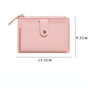 Fashion Women Wallets Leather Female Purse Mini Hasp Solid Multi-Cards Holder Coin Short Wallets Slim Small Wallet Zipper Hasp | TageUnlimited