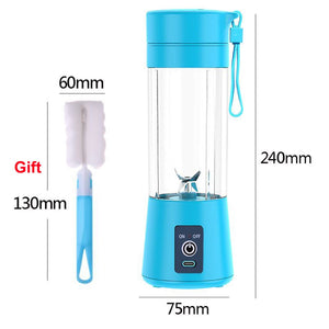 Portable Blender Mini Mixer Electric Juicer Machine Fresh Fruit Juice Blender Smoothie Maker Blender Cup Bottle A Travel Kitchen | TageUnlimited