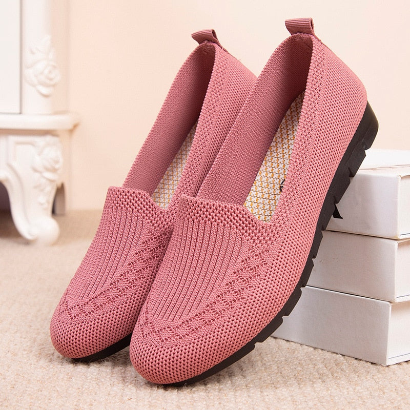 New Mesh Breathable Sneakers Women Breathable Light Slip on Flat Casual Shoes Ladies Loafers Socks Shoes Women Zapatillas Mujer | TageUnlimited
