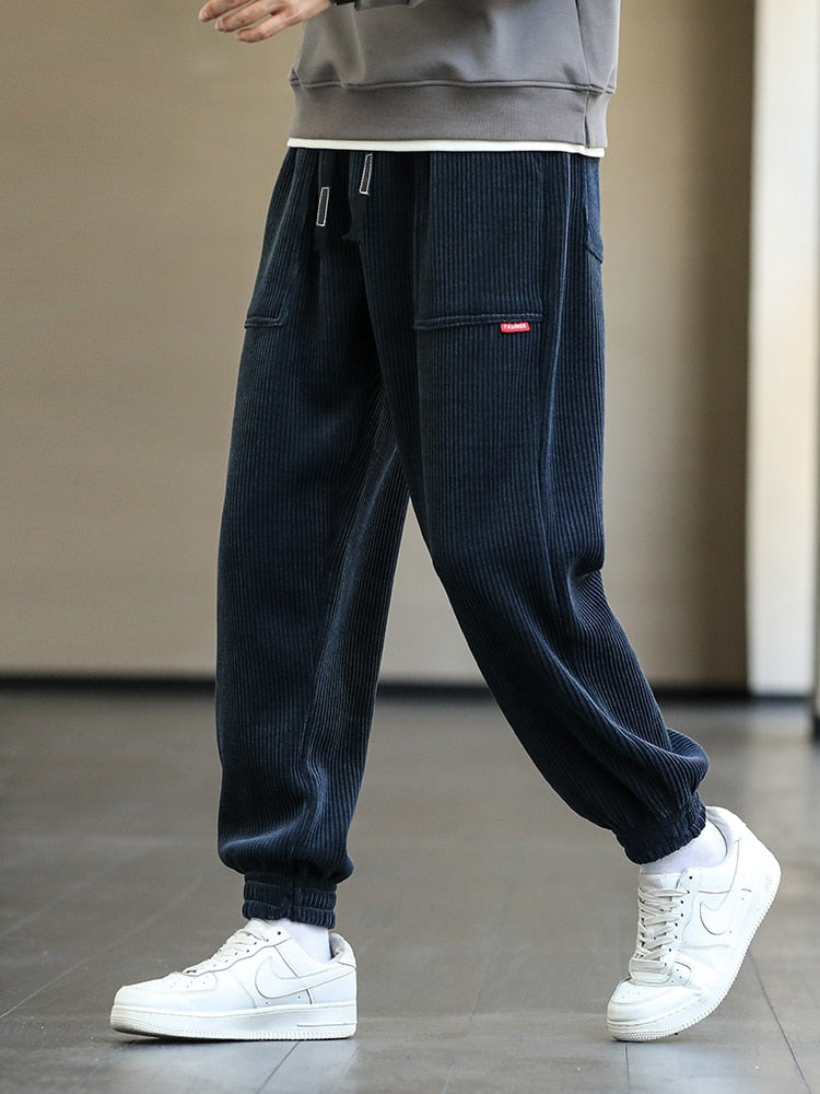 New Autumn Winter Corduroy Sweatpants Men Baggy Joggers Fashion Streetwear Loose Casual Harem Pants Plus SIze 8XL | 0 | TageUnlimited