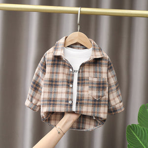 IENENS Spring Thin Shirts Baby Boys Long Sleeve Striped Print Shirts Kids Tops Tees Shirts Casual Blouse | TageUnlimited
