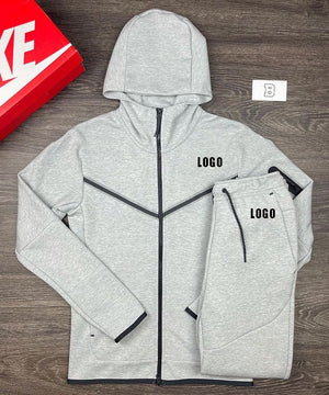 Tech Custom logo Men's Tracksuits Set Long Sleeve Causal Full Zip Running Sports Sweatsuit For Men 2 Piece Outfits | TageUnlimited