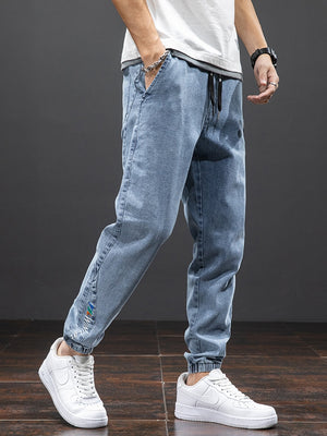 Spring Summer Black Blue Cargo Jeans Men Streetwear Denim Jogger Pants Men Baggy Harem Jean Trousers Plus Size 6XL 7XL 8XL | TageUnlimited