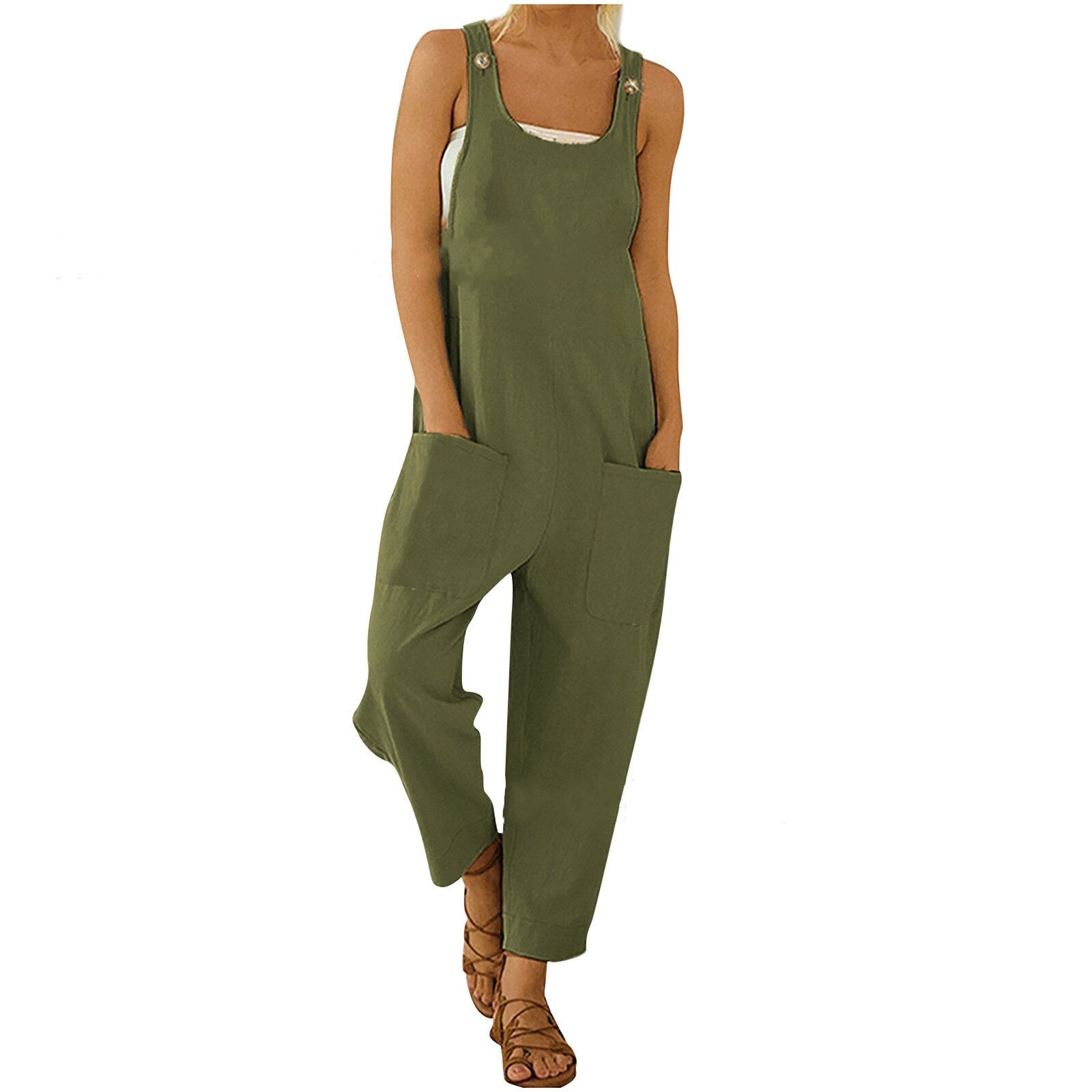 Jump Suits for Women Fashion Jumpsuits Casual Cotton Linen Women Clothing Best Seller Vetement Femme Ropa Mujer Bodysuits New | TageUnlimited
