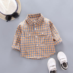IENENS Spring Thin Shirts Baby Boys Long Sleeve Striped Print Shirts Kids Tops Tees Shirts Casual Blouse | TageUnlimited