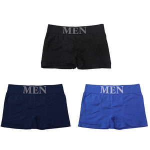 3Pcs/Lot Men Panties Underwear Boxers Breathable Man Boxer Solid Underpants Comfortable Male Brand Shorts Black Blue Underwear | TageUnlimited