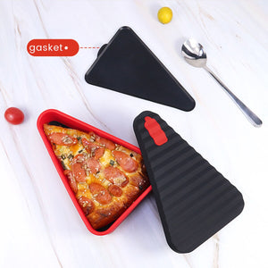 Reusable Silicone Pizza Pack Box Triangular Pizza Storage Container Sandwich Dessert Cake Microwave Lunch Box Kids Bento Box | 0 | TageUnlimited