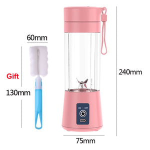 Portable Blender Mini Mixer Electric Juicer Machine Fresh Fruit Juice Blender Smoothie Maker Blender Cup Bottle A Travel Kitchen | TageUnlimited