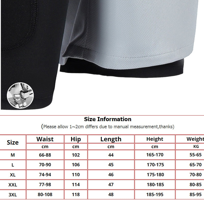 Outdoor Camo Running Shorts 2 In 1 Double-Deck Quick Dry Fitnes Jogging Workout Men Sports Short Pants Easy To Carry Sweat Towel | TageUnlimited