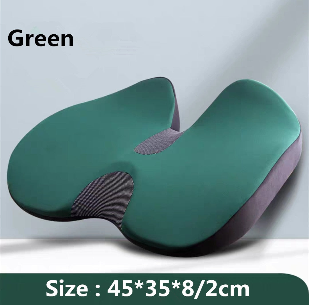 Cushion Non-Slip Orthopedic Memory Foam Coccyx Cushion for Tailbone Sciatica back Pain relief Comfort Office Chair Car Seat | TageUnlimited