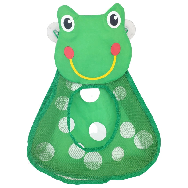 Baby Bath Toys Cute Duck Frog Mesh Net Toy Storage Bag Strong Suction Cups Bath Game Bag Bathroom Organizer Water Toys for Kids | TageUnlimited