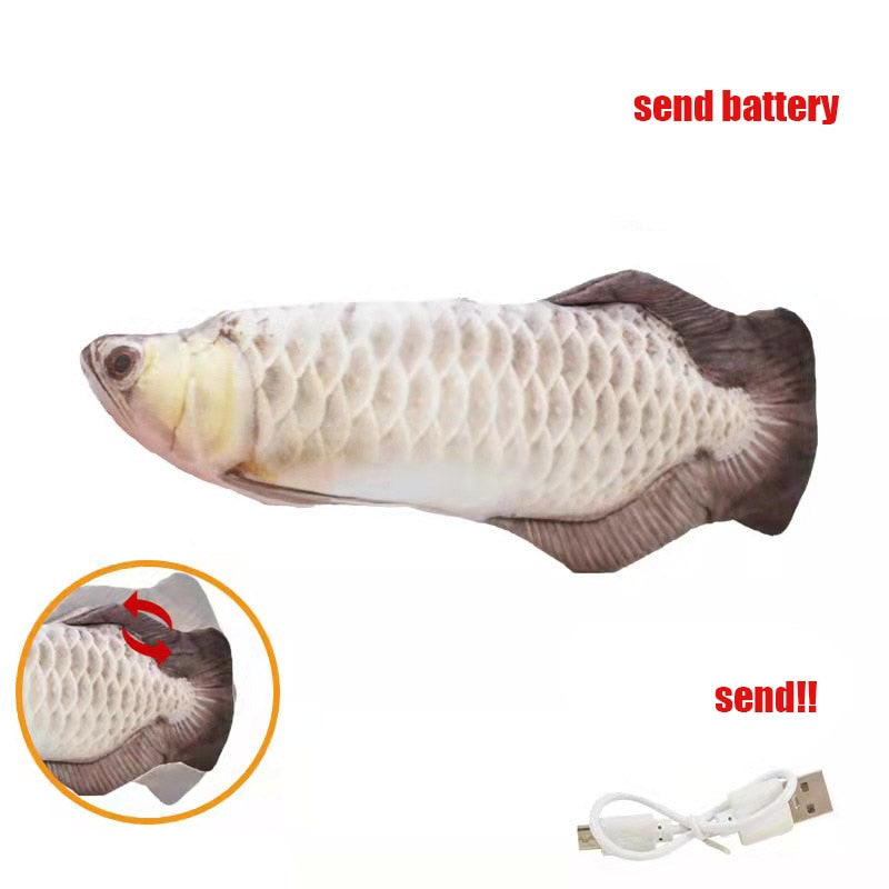 Cat Toys Electric Fish With USB Charging Built-In Lithium Battery Simulation Realistic Pet Molar Interactive Toys Pet Supplies | TageUnlimited