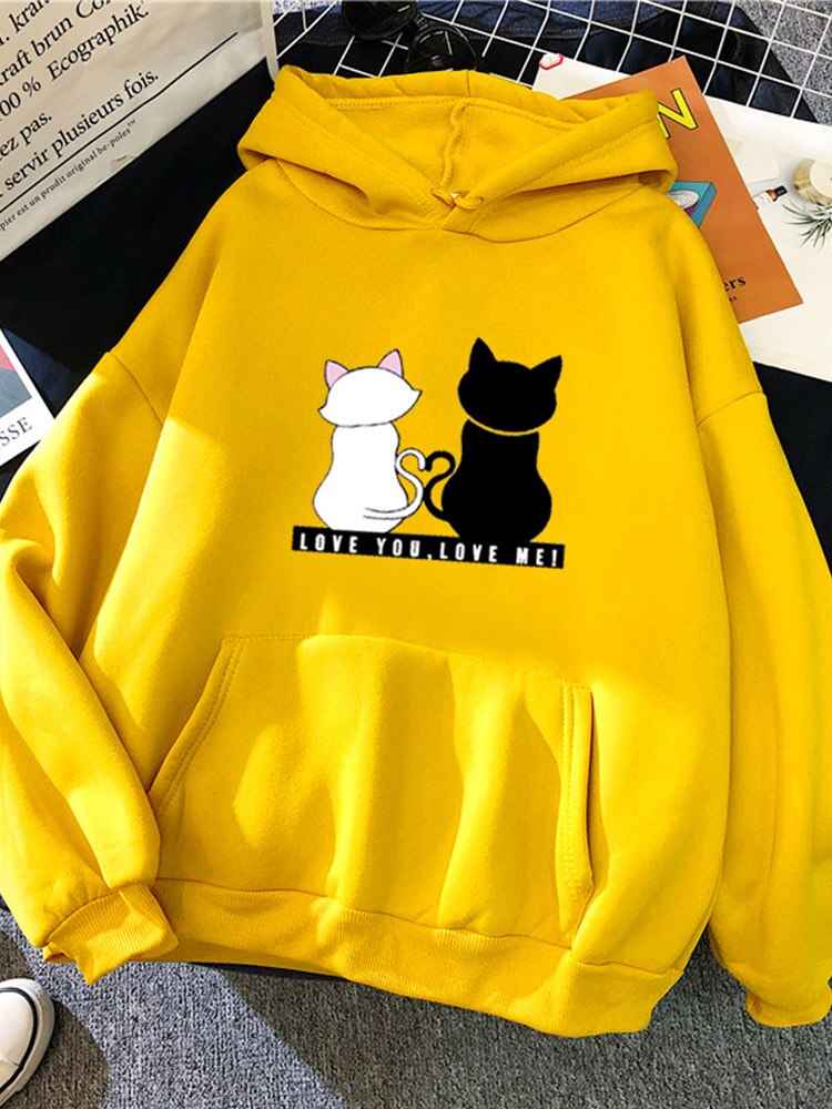 Streetwear Hoodies Fashion Women Sweatshirt Autumn Winter Long Sleeve Harajuku Hooded Sweater Korean Cartoon Cat sudadera mujer | 0 | TageUnlimited