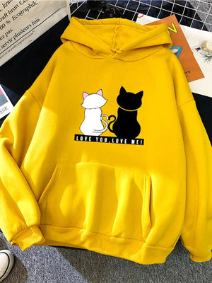 Streetwear Hoodies Fashion Women Sweatshirt Autumn Winter Long Sleeve Harajuku Hooded Sweater Korean Cartoon Cat sudadera mujer | 0 | TageUnlimited