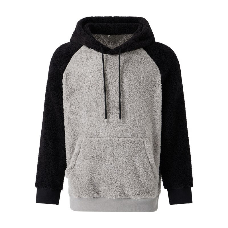 New Autumn and Winter Warm Men´s Wool Hooded Sweatshirts Letter Print Hooded Pullover Kangaroo Pocket Hooded Fleece Sweatshirts | TageUnlimited