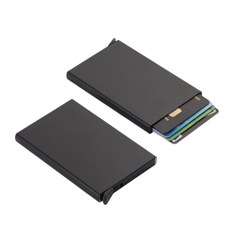 Anti-theft ID Credit Card Holder Porte Carte Thin Aluminium Metal Wallets Pocket Case Bank Women Men Credit Card Box | TageUnlimited