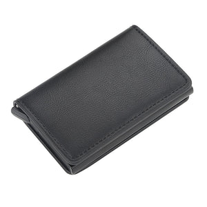 Credit Card Holder Wallet Men Women RFID Aluminium Bank Cardholder Case Vintage Leather Wallet with Money Clips | TageUnlimited