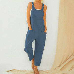 Jump Suits for Women Fashion Jumpsuits Casual Cotton Linen Women Clothing Best Seller Vetement Femme Ropa Mujer Bodysuits New | TageUnlimited