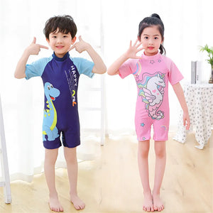 European One Piece Swimsuits Girls Swimwear Kids Boys Bathing Suit Cartoon Unicorn Quick Drying Swimming Clothes Baby Beachwear | Kid's Swimwear | TageUnlimited