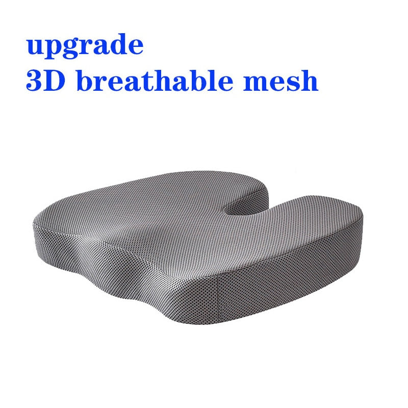 Coccyx Orthopedic Memory Foam Cushion Seat Massage Chair Gel Cushion Pad Car U-Shape Seat Cushion Travel Breathable Seat Cushion | TageUnlimited