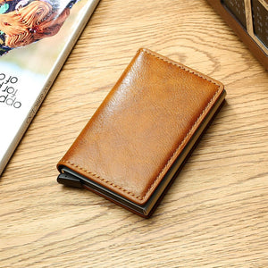 Credit Card Holder for Men Bank Cards Holders Leather RFID Wallet Mini Money Clips Business Luxury Women Small Purse | TageUnlimited