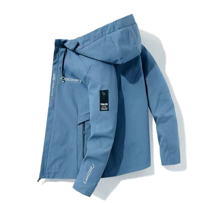 Discovery Bomber jacket Men windproof zipper jacket Fashion outdoor adventure jacket Spring and Autumn casual work jacket | TageUnlimited