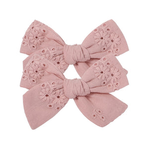 2Pcs/Set Sweet Flower Print Bowknot Hair Clips for Cute Baby Girls Cotton Bows Hairpins Barrettes Headwear Kids Hair Accessories | TageUnlimited
