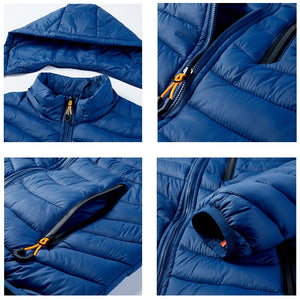 Warm Jacket Men Windbreaker  New Spring Autumn Hooded Parkas Men Fashion Casual Lightweight Cotton Padded Jacket Coat Male | TageUnlimited