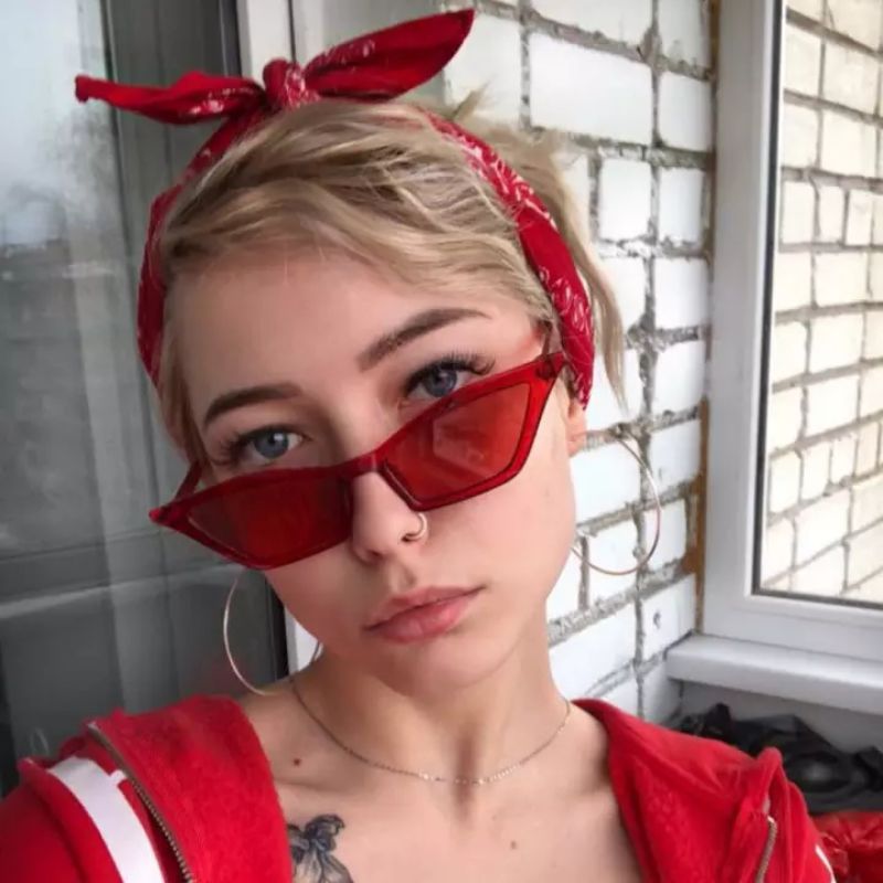 Fashion Women Vintage Cat Eye Sun Glasses  Small Frame UV400 Sun Shades Glasses Street Eyewear Luxury Trending Sunglasses | TageUnlimited