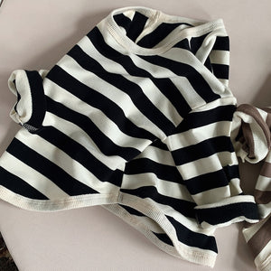 Spring Autumn New Children Casual T Shirt Loose Kids Striped T Shirts Cotton Tee Boys Girls Long Sleeve Tops Baby Clothes | TageUnlimited