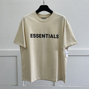 ESSENTIALS T-shirt Loose Rubber Letter logo Ovesized Short Sleeve Hip hop Unisex 100% Cotton Sports Tees | TageUnlimited