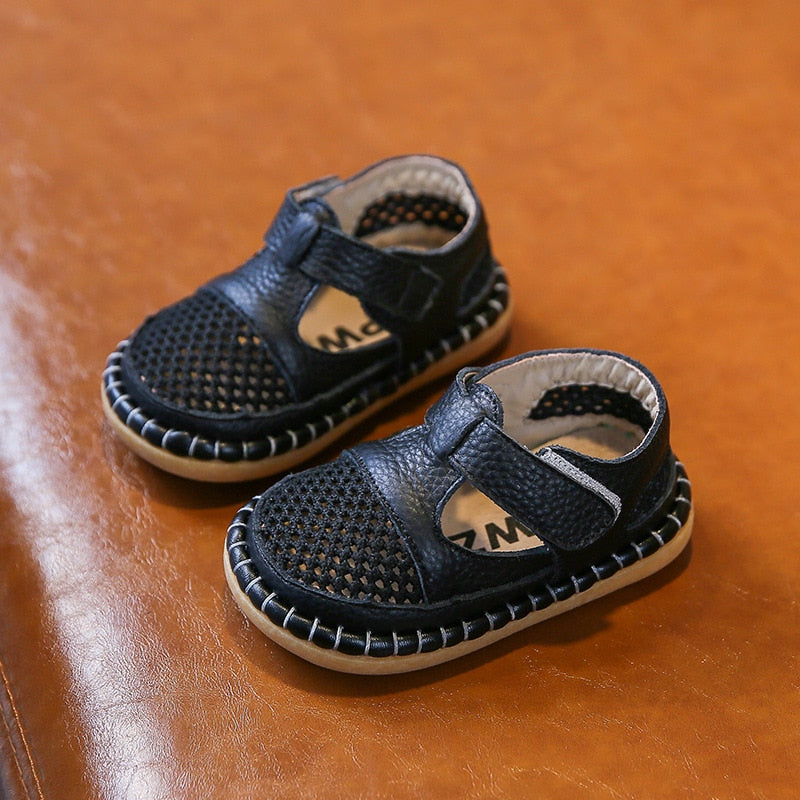 Baby Girls Boys Summer Sandals Infant Anti-collision Toddler Shoes Soft Bottom Genuine Leather Kids Children Beach Sandals | TageUnlimited