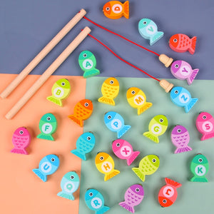 Montessori Educational Wooden Toys for Kids Montessori Toys Board Math Fishing Game Montessori Toys Educational for 1 2 3 Years | TageUnlimited