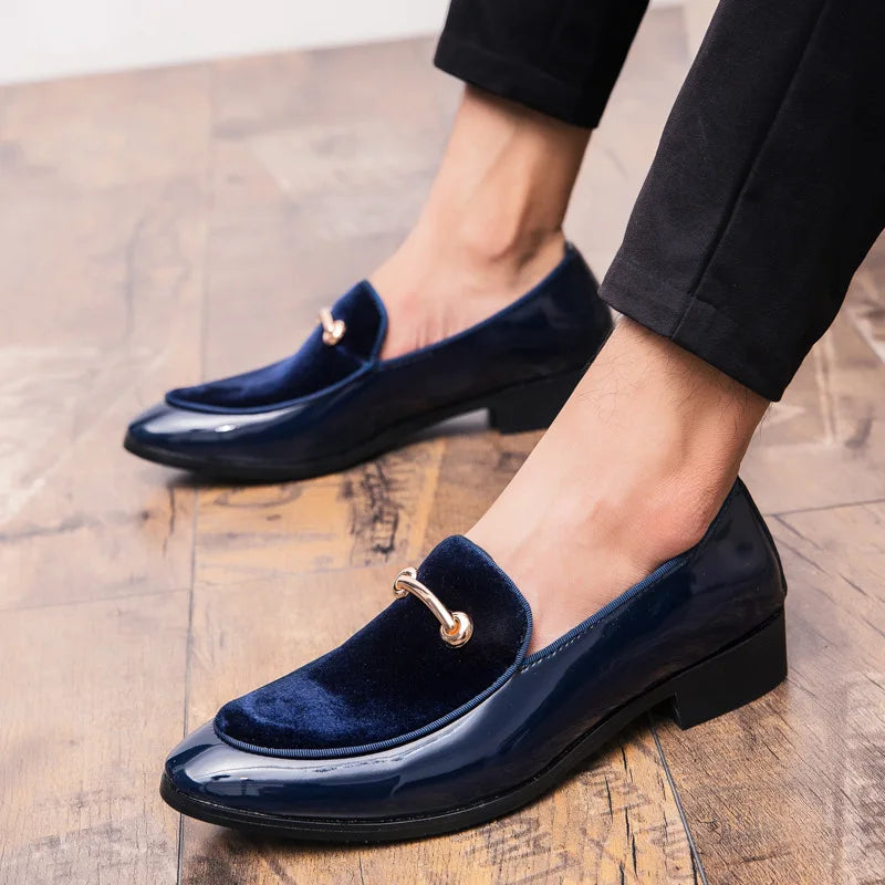 Men Social Shoe AutumnLuxury Men Dress Leather Shoe Fashion Flat Men Shoe Italian Business Casual Shoe Loafer