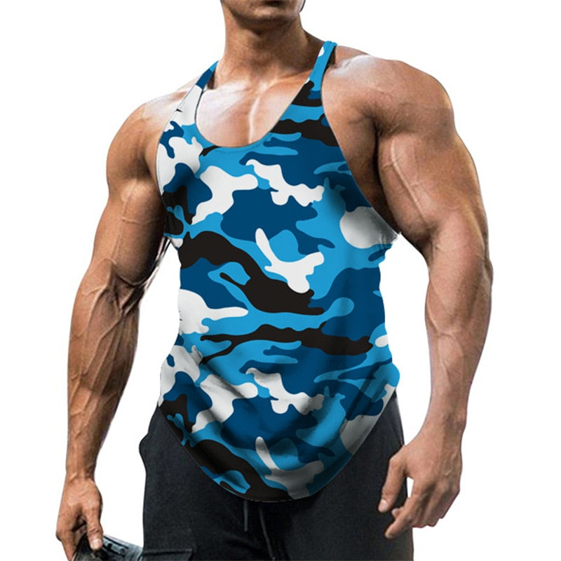 Camouflage Summer Fitness Tank Top Men Bodybuilding New Gyms Clothing Fitness Men Shirt Slim Fit Vests Mesh Singlets Muscle Tops | TageUnlimited