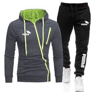Autumn Winter Hot Sale Mens Zipper Jackets Outfits Classic Male Outdoor Casual Sports Jogging Suit Hoodies and Sweatpants S-4XL | TageUnlimited