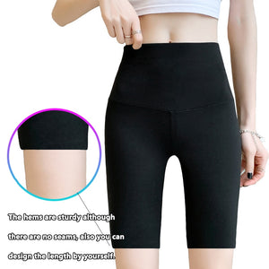 Seamless Biker Shorts Women Fitness Casual High Waist Fashion Summer Slim Knee-Length Bottoms Black Cycling Shorts Streetwear | TageUnlimited