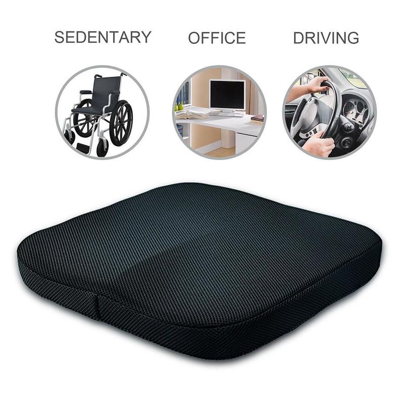 Non-Slip Orthopedic Memory Foam Coccyx Cushion for Tailbone Sciatica Back Pain Relief Cushion Comfort Office Chair Car Seat | TageUnlimited