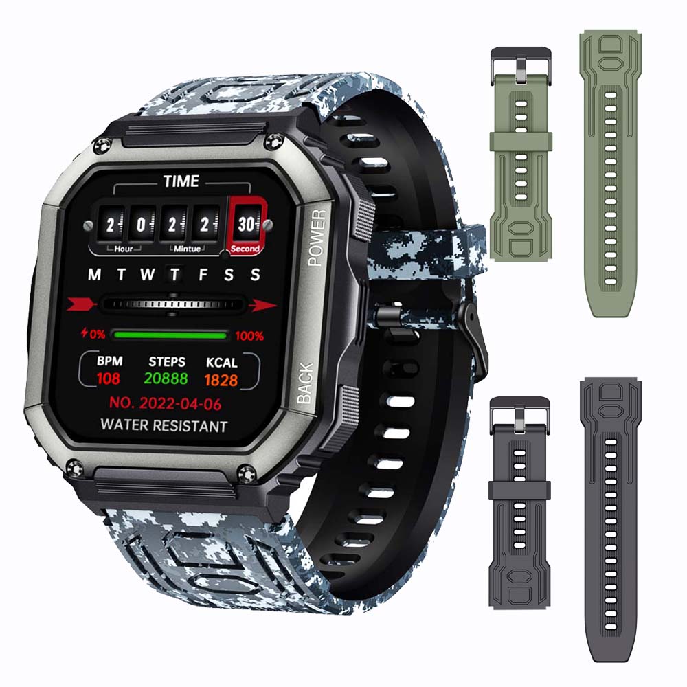 Smart Watch Men Big Battery Music Play Fitness Tracker Bluetooth Dial Call Sport Smartwatch Men for IOS Android | TageUnlimited