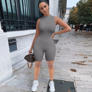 Jump Suits Women Sexy Bodycon Jumpsuits Sleeveless New Zipper Overall Tight Skinny Sport Casual Jumpsuit Outfits Women PR1488G | TageUnlimited