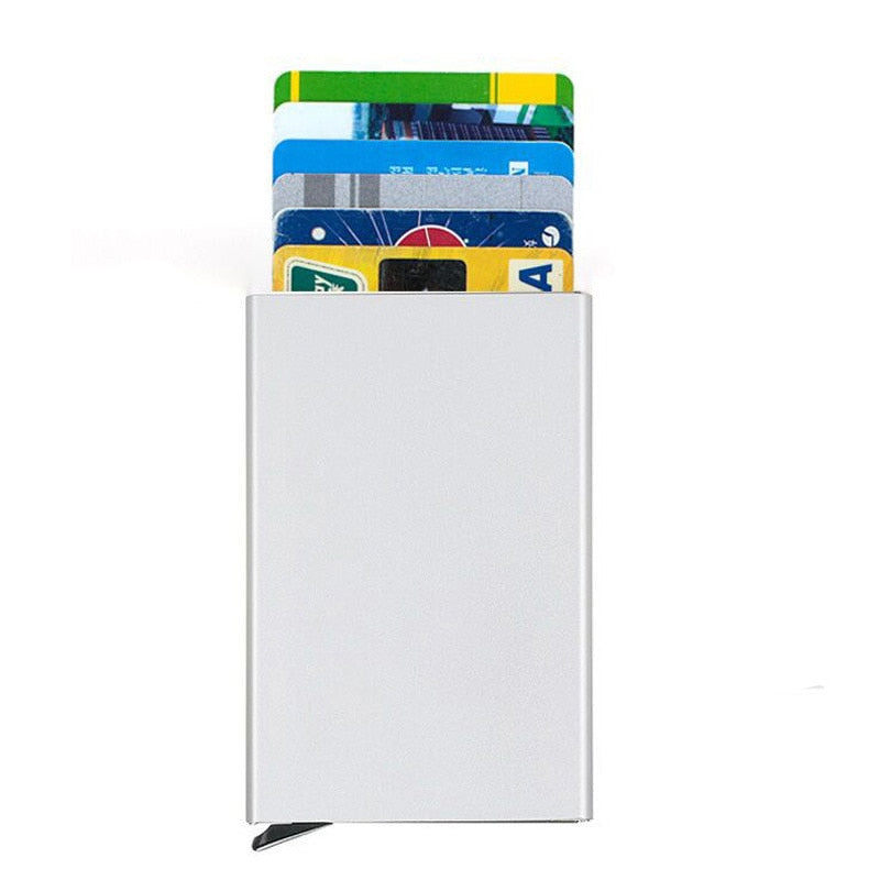 Anti-theft ID Credit Card Holder Porte Carte Thin Aluminium Metal Wallets Pocket Case Bank Women Men Credit Card Box | TageUnlimited